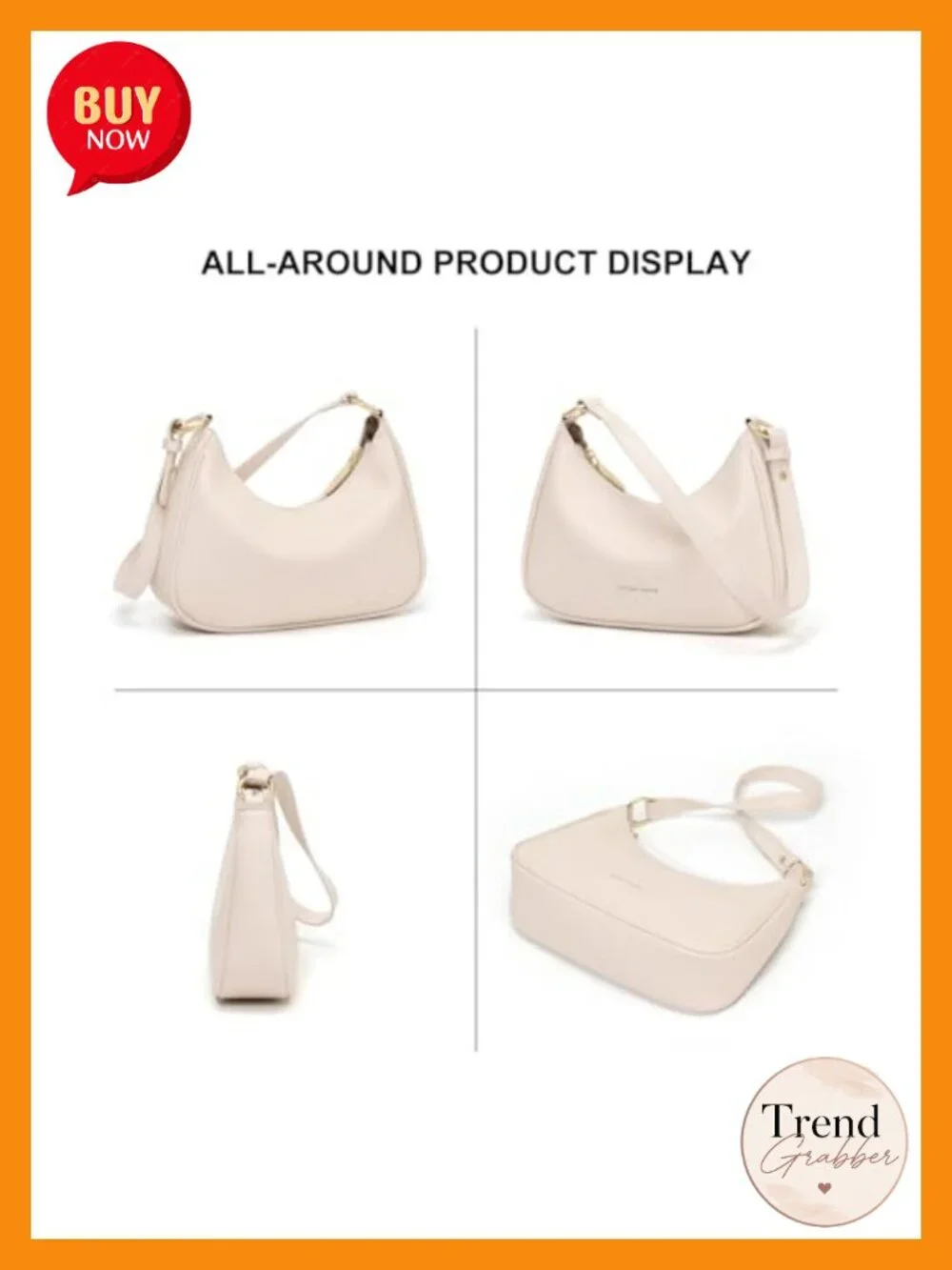 Retro Clutch Underarm Shoulder Bag with Dual Straps, Crossbody